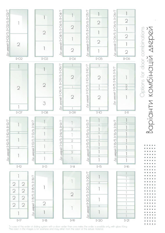варіанти комбінацій дверей1
