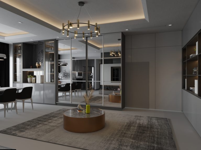 Нео лайт 4 антрацит+зеркало