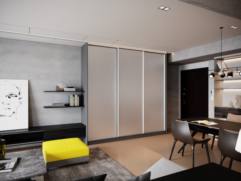 Нео лайт 3 двери антрацит серый