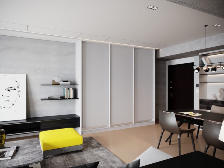 Нео лайт 3 двери серый